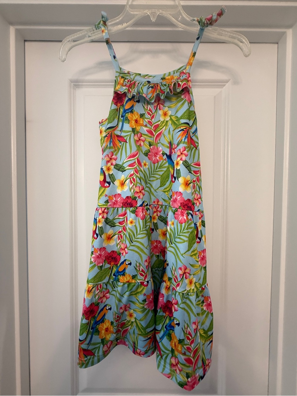 Tommy Bahama Light Blue Tropical Floral Dress